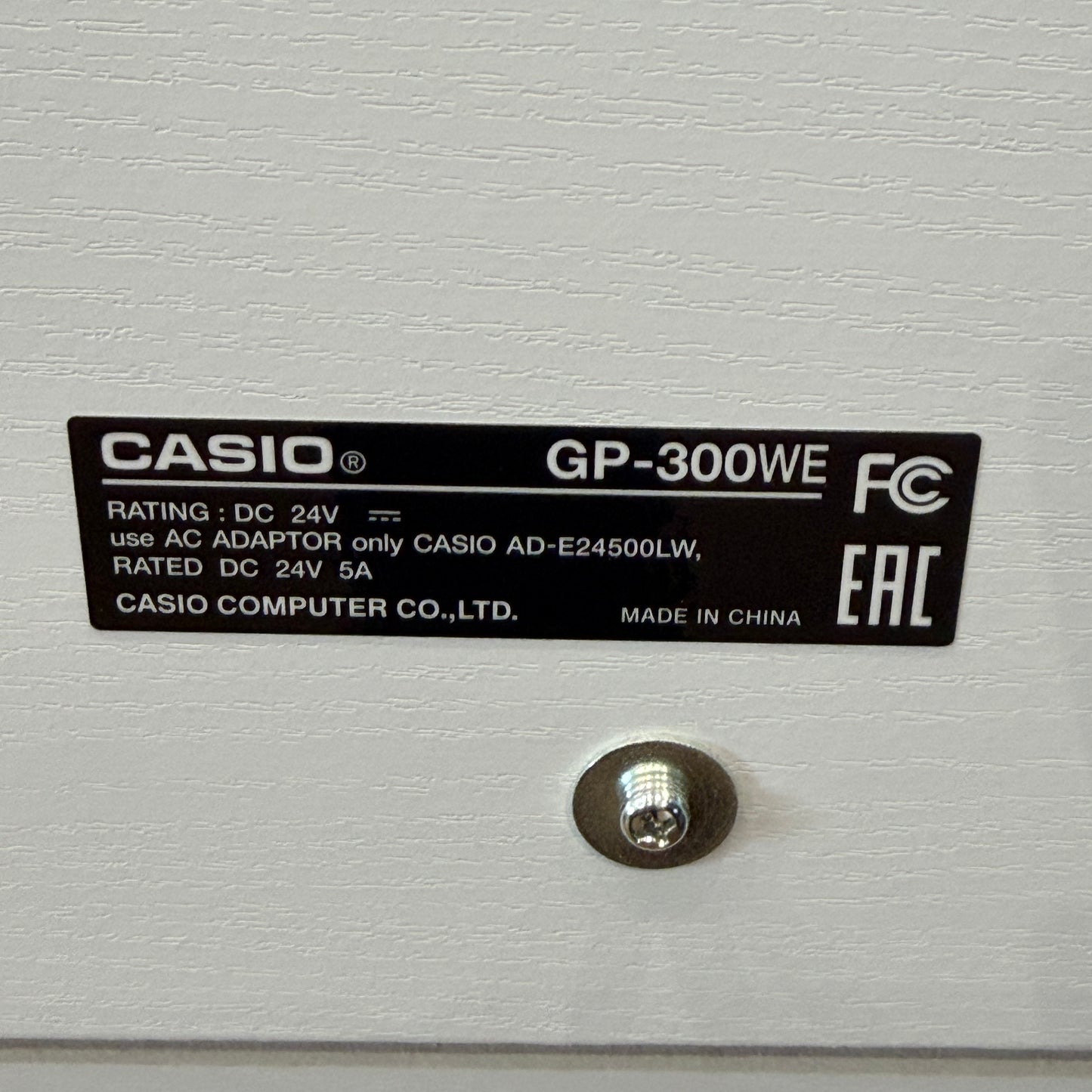 Casio GP300 Digital Piano White,  With Matching Stool: Serial No: 935BDC591007864 | Second Hand