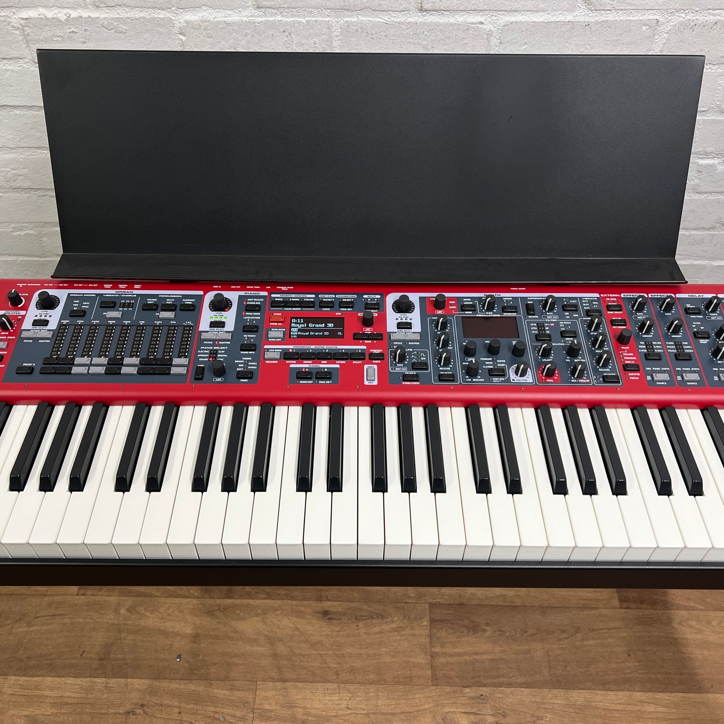 Nord Stage 3 HA88 Stage Piano With Keyboard Stand, Music Rest and Red Piano Stool; Serial No: SP43939 | Second Hand