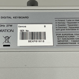 Second Hand Yamaha Genos 1 Arranger Workstation With GNSMS01 Speaker System : Serial No: BEXP01018