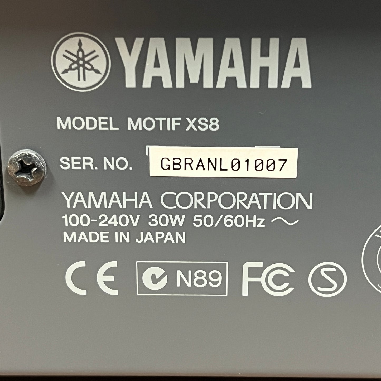 Yamaha MOTIF XS8 Workstation Synth; Serial No: GBRANL01007 | Second Hand
