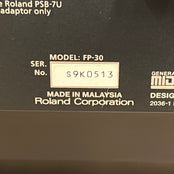 Roland FP30 Portable Piano; Black; Serial No: S9K0513 | Second Hand