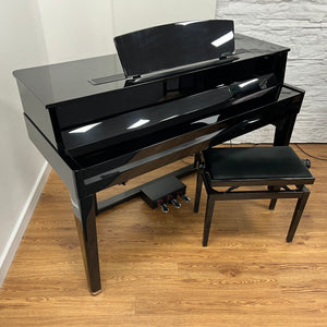 Second Hand Yamaha AvantGrand N1 Hybrid Piano;Polished Ebony With Adjustable Stool : Serial No: BZXP01002