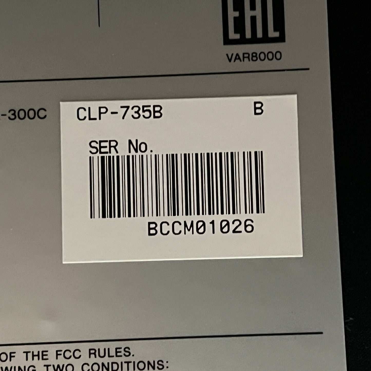Yamaha CLP735B Digital Piano With Matching Stool; Serial No: BCCM01026 | Second Hand