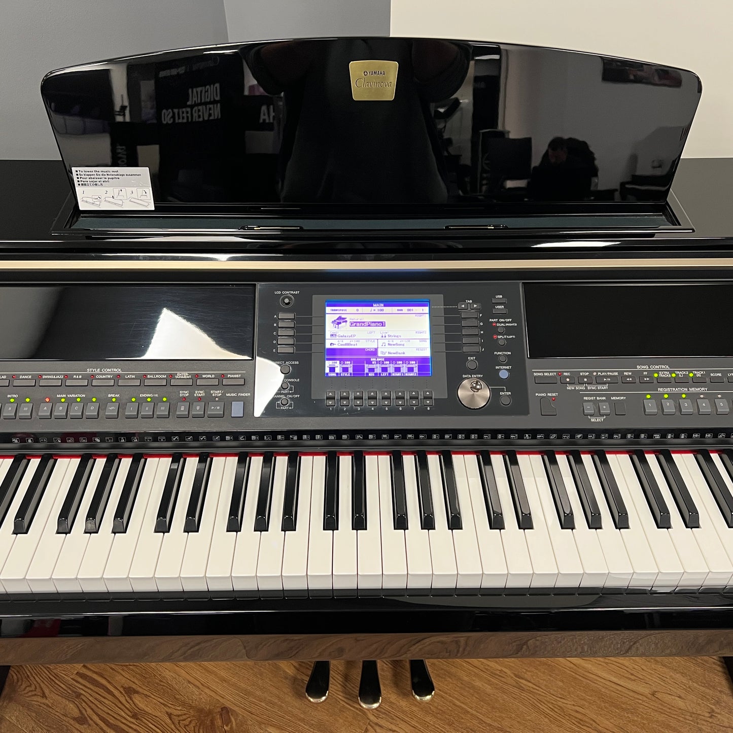 Yamaha CVP403 Polished Ebony Digital Piano With Matching Stool; Serial No: GBRCNZ01023 | Second Hand