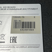 Yamaha Tyros 5 76 Keyboard; Serial No EAUX01049 | Second Hand