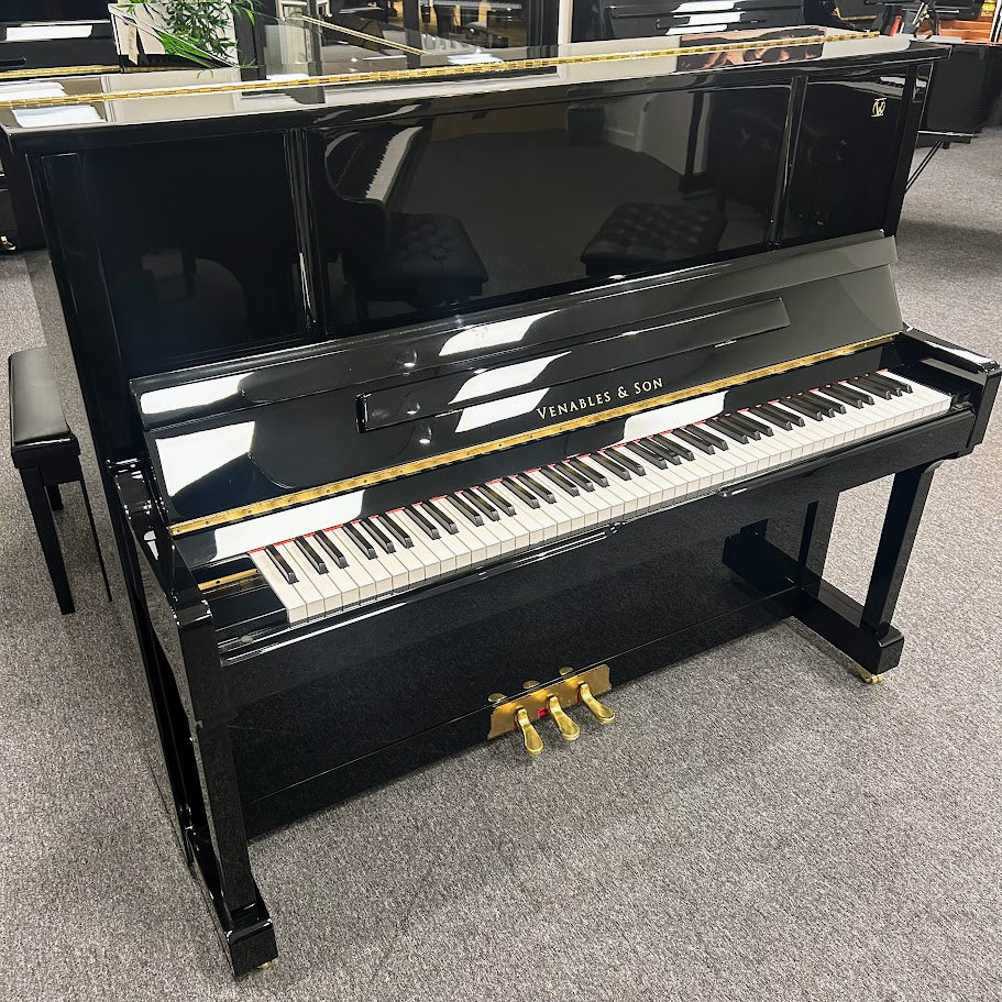 Venables & Sons V125 Upright Piano in Polished Ebony; Serial No: V18120 | Second Hand