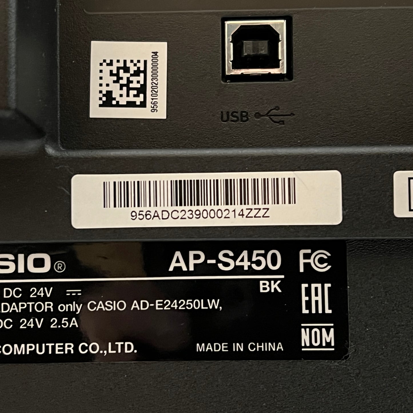 Ex Demo Casio AP-S450 Digital Piano; Black: Serial No: 956ADC239000214ZZZ