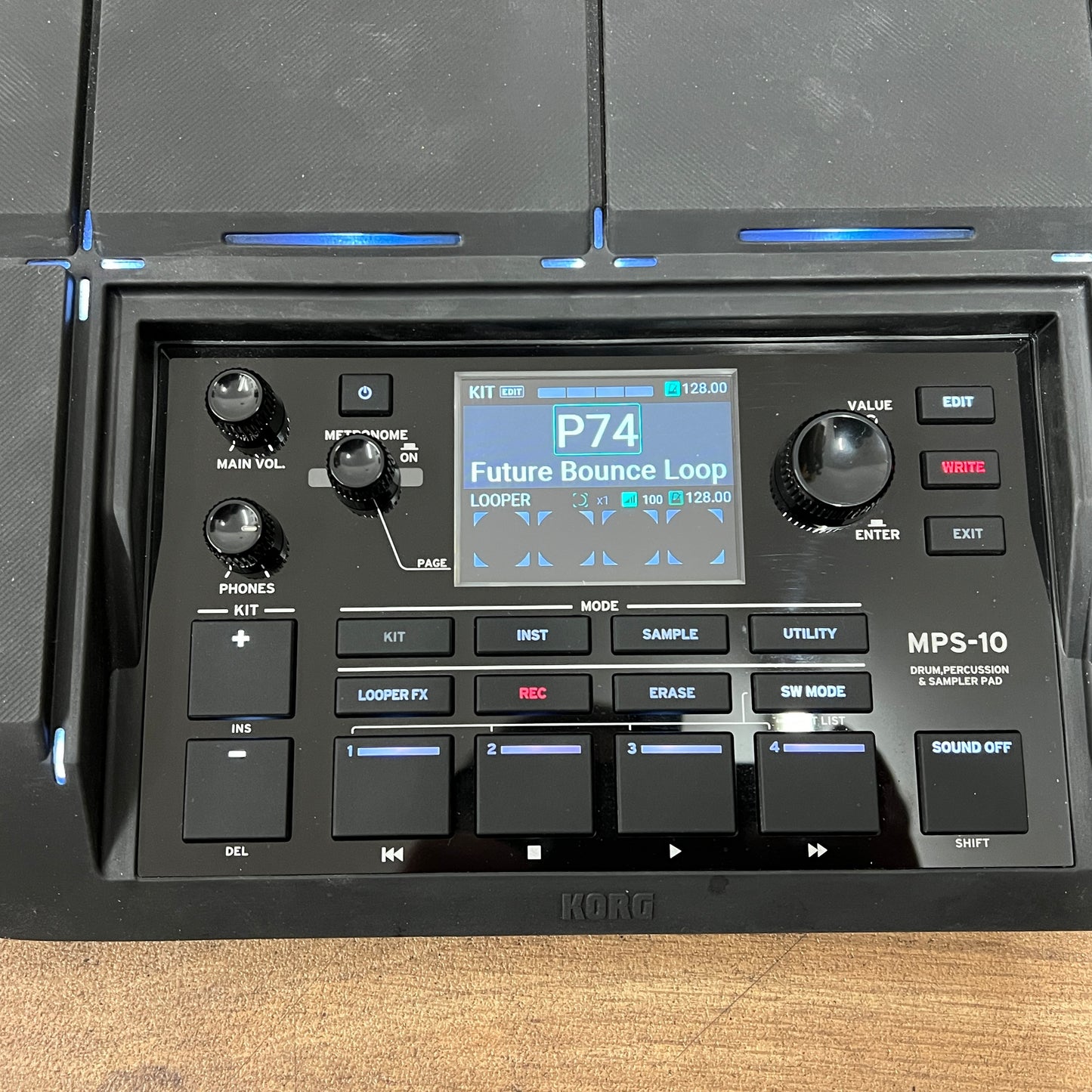 Ex Demo Korg MPS10 Drum Percussion Sampler Pad: Serial No: 362
