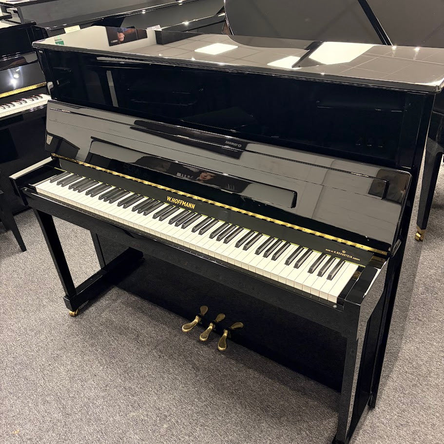 W Hoffmann T122 Upright Piano; Polished Ebony: Serial No: 167056| Second Hand