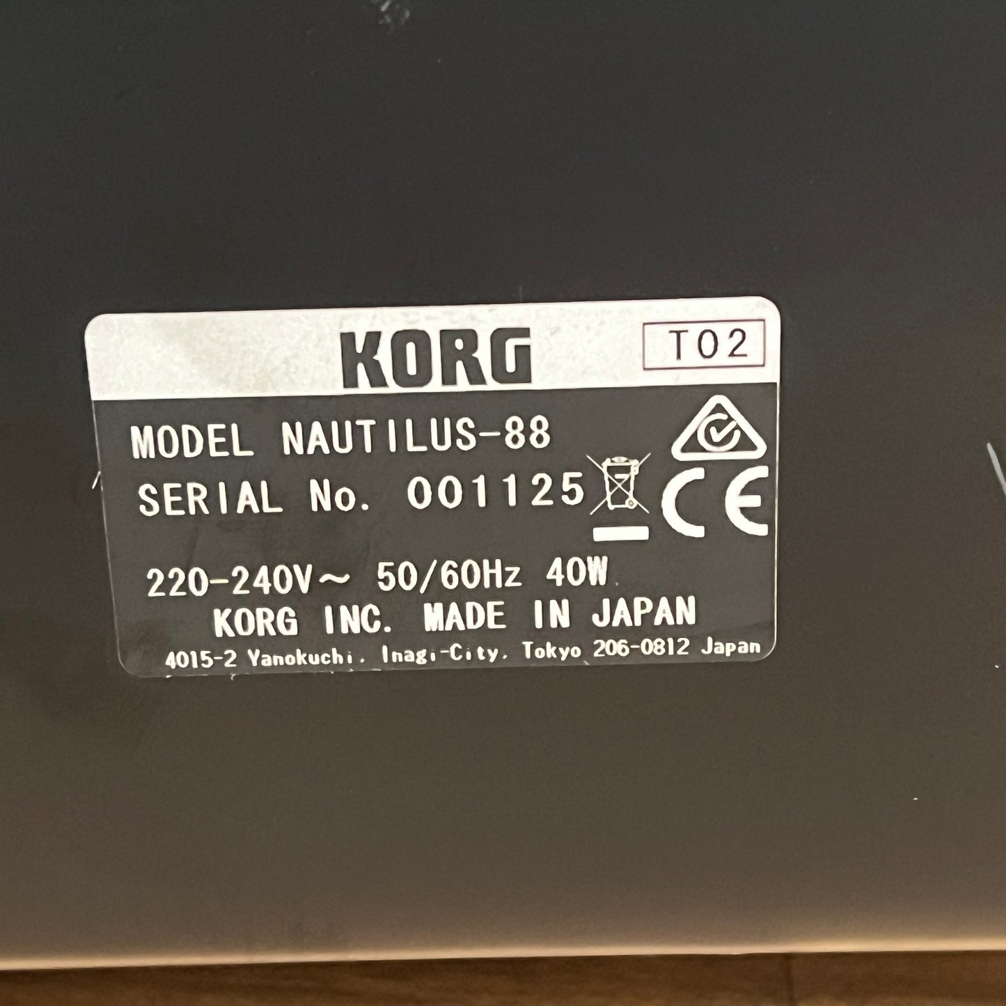 Korg Nautilus 88 Music Workstation Keyboard Serial No: 1125 | Second Hand