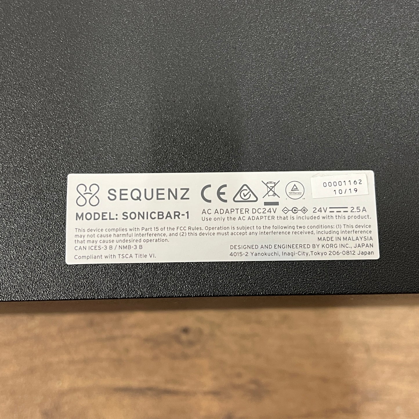 Korg Sonicbar Powered Stereo Monitor Speaker: Serial No: 1162 | Second Hand