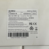Kawai ES920 Digital Piano; White: Serial No: G555918 | Second Hand