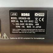 Korg Kronos 88: Serial No: 1682 | Second Hand