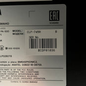 Yamaha CLP745 Rosewood Digital Piano With Matching Stool; Serial No: BCDP01036 | Second Hand