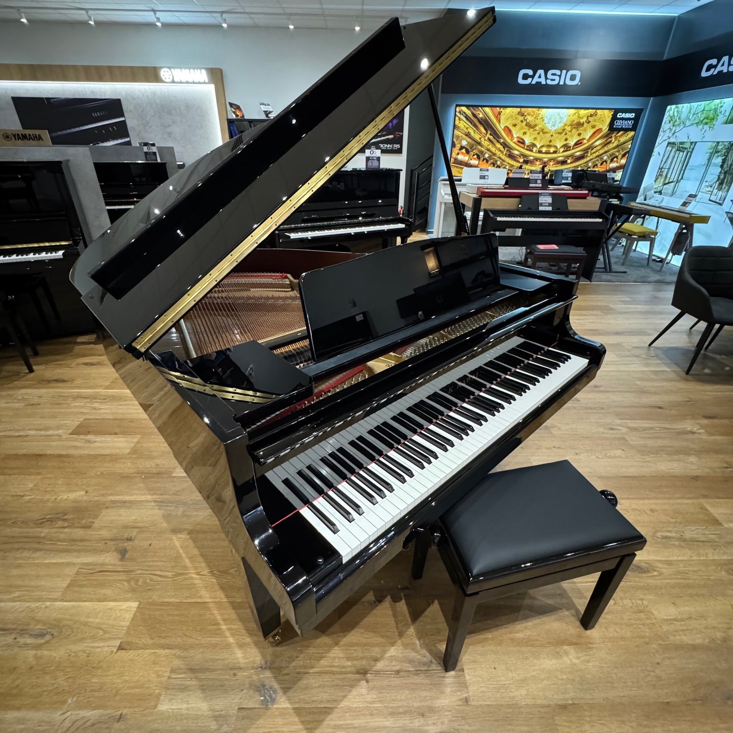 Kawai GE20 Grand Piano in Polished Ebony; 2571291 | Second Hand