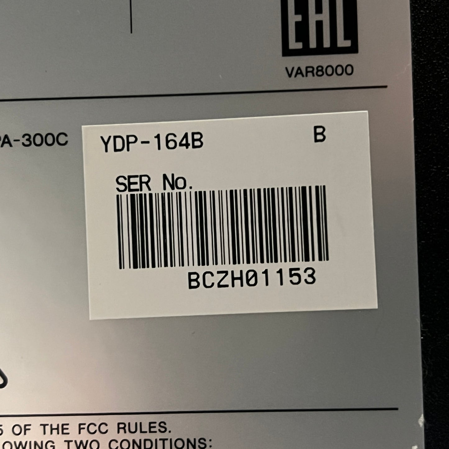 Yamaha YDP164B Digital Piano Digital Piano, Black; Serial No: BCZH01153 | Second Hand
