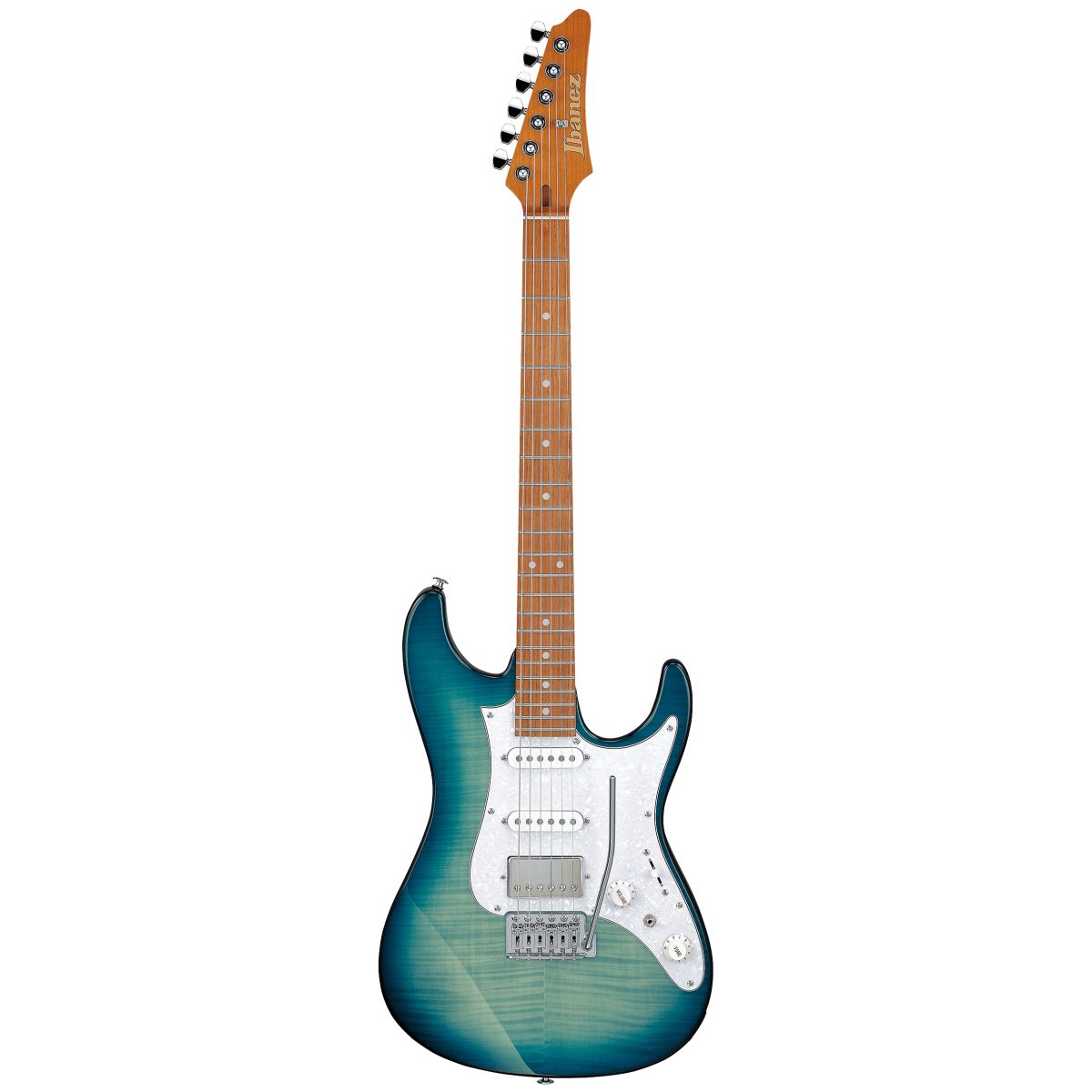 Ibanez AZ22S1F-TXB AZ Standard Series HSS Electric Guitar; Transparent Turquiose Burst