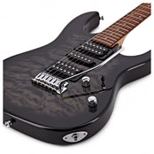 Ibanez GRX70QATKS Electric Guitar; Transparent Black Burst