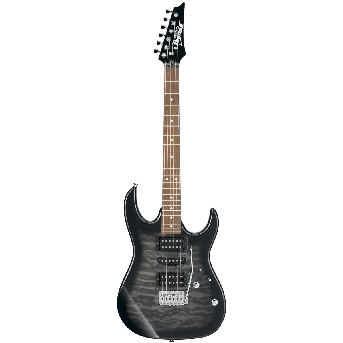 Ibanez GRX70QATKS Electric Guitar; Transparent Black Burst