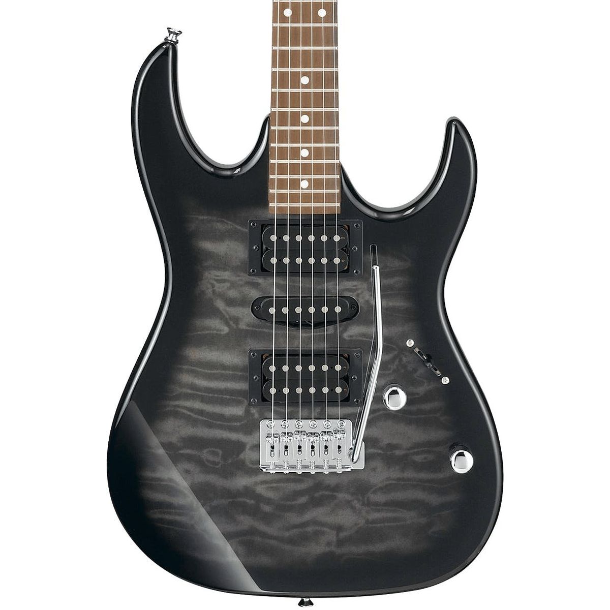 Ibanez GRX70QATKS Electric Guitar; Transparent Black Burst