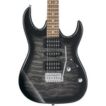 Ibanez GRX70QATKS Electric Guitar; Transparent Black Burst