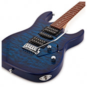 Ibanez GRX70QA Electric Guitar Kit | Transparent Blue Burst