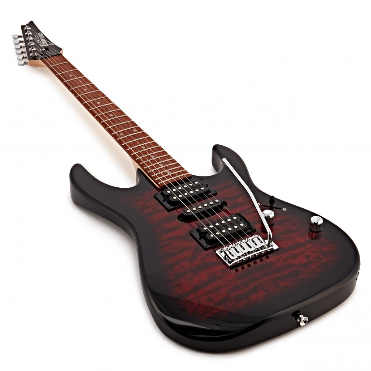 Ibanez GRX70QA Electric Guitar Kit | Transparent Red Burst