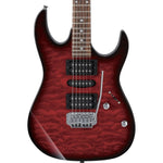 Ibanez GRX70QATRB Electric Guitar; Transparent Red Burst