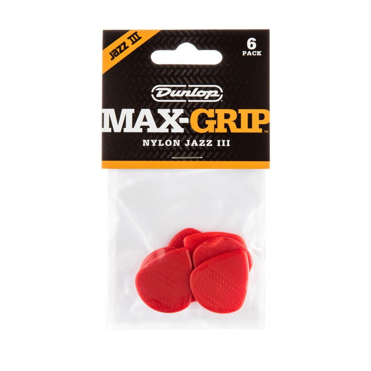 Jim Dunlop Max Grip Jazz III Red Nylon 6 Pack