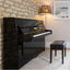 Kawai K15E Upright Piano; Polished Ebony