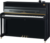 Kawai K200 AURES 2 Hybrid Upright Piano; Polished Ebony