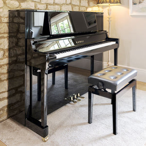 Kawai K400 Upright Piano; Polished Ebony
