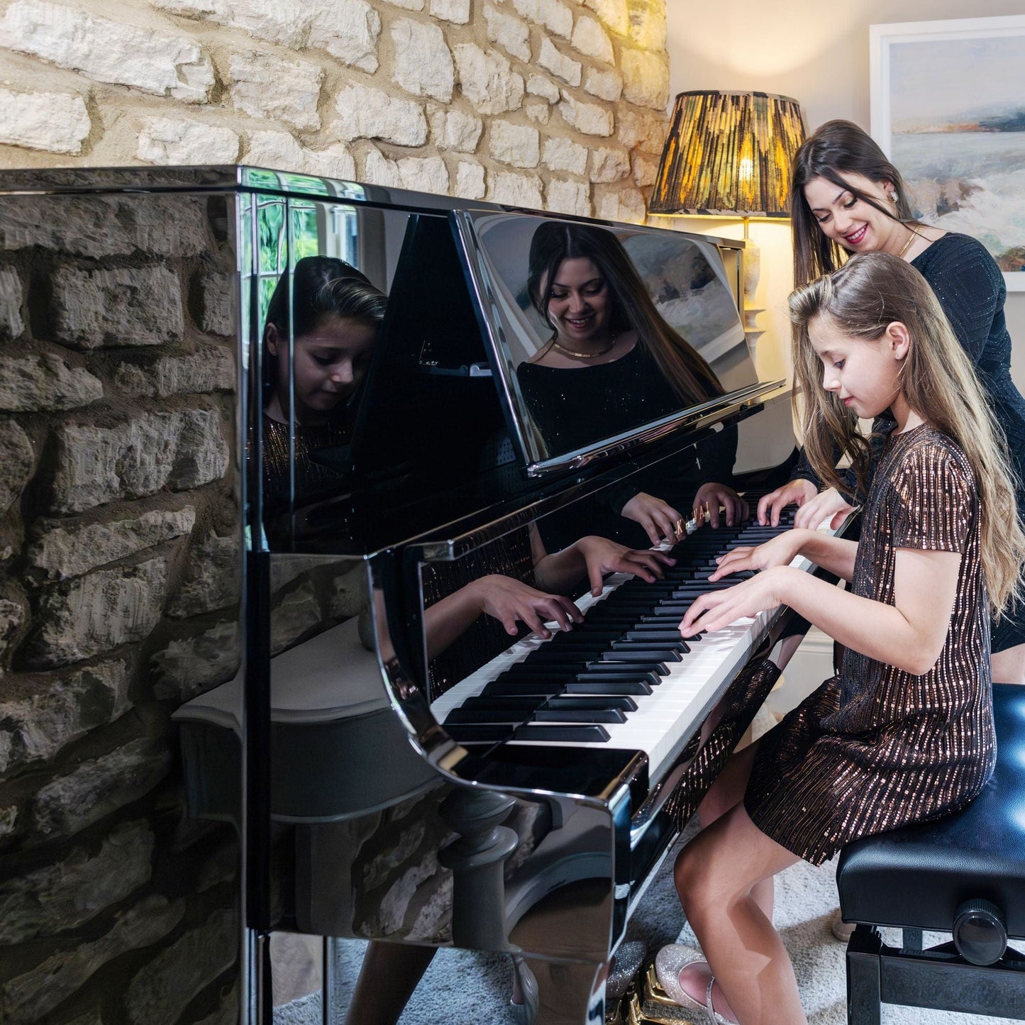 Kawai K800-AS Upright Piano; Polished Ebony