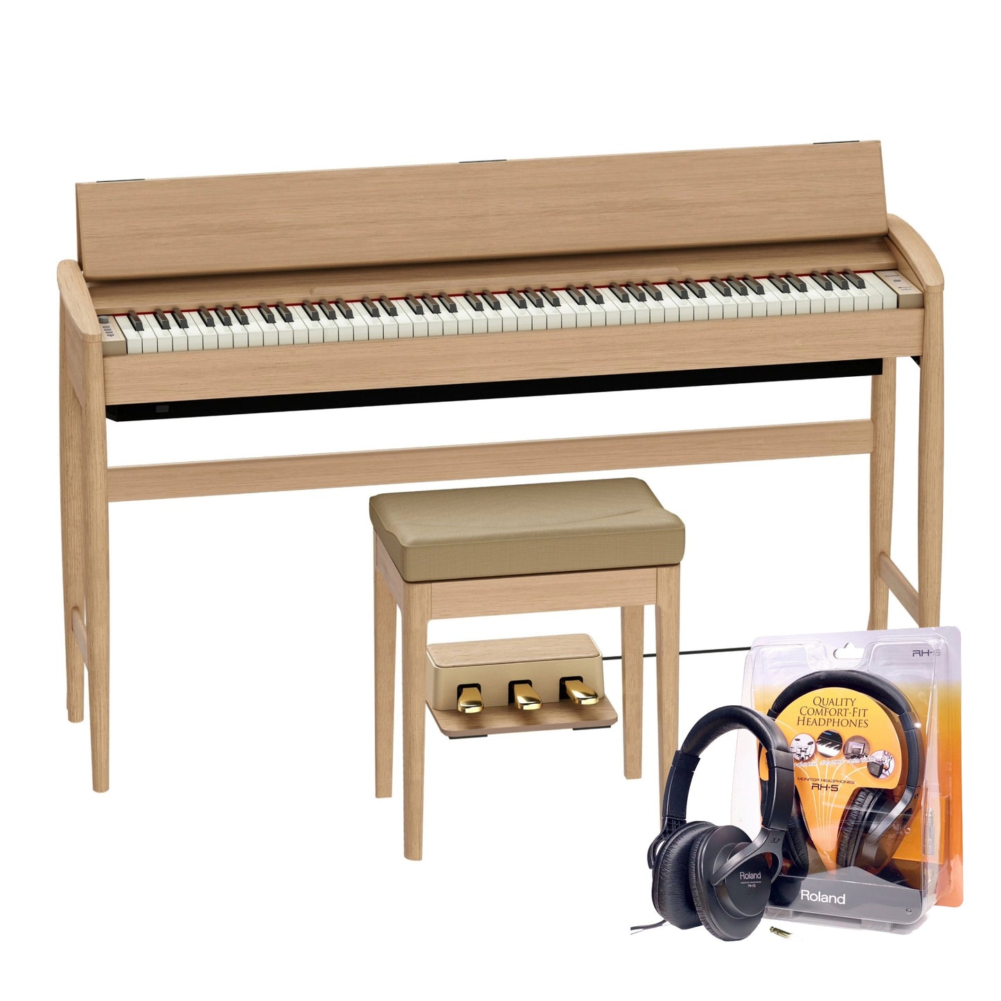 Roland Kiyola KF-20 Pure Oak | Value Bundle Incl RH5 Headphones & Bench