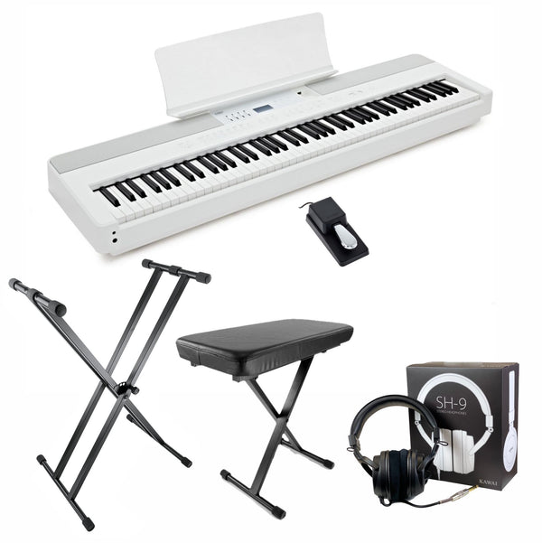 Kawai ES920 Digital Piano; White Upgraded Package