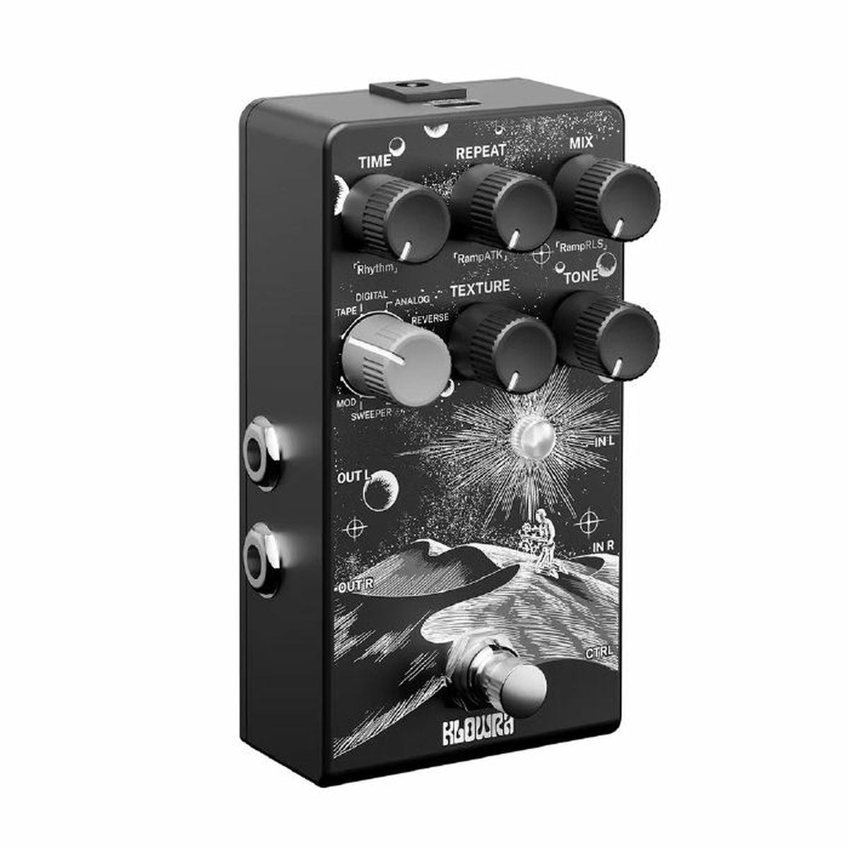 Klowra Effects Everlast Delay Pedal | With FREE Pedal Topper