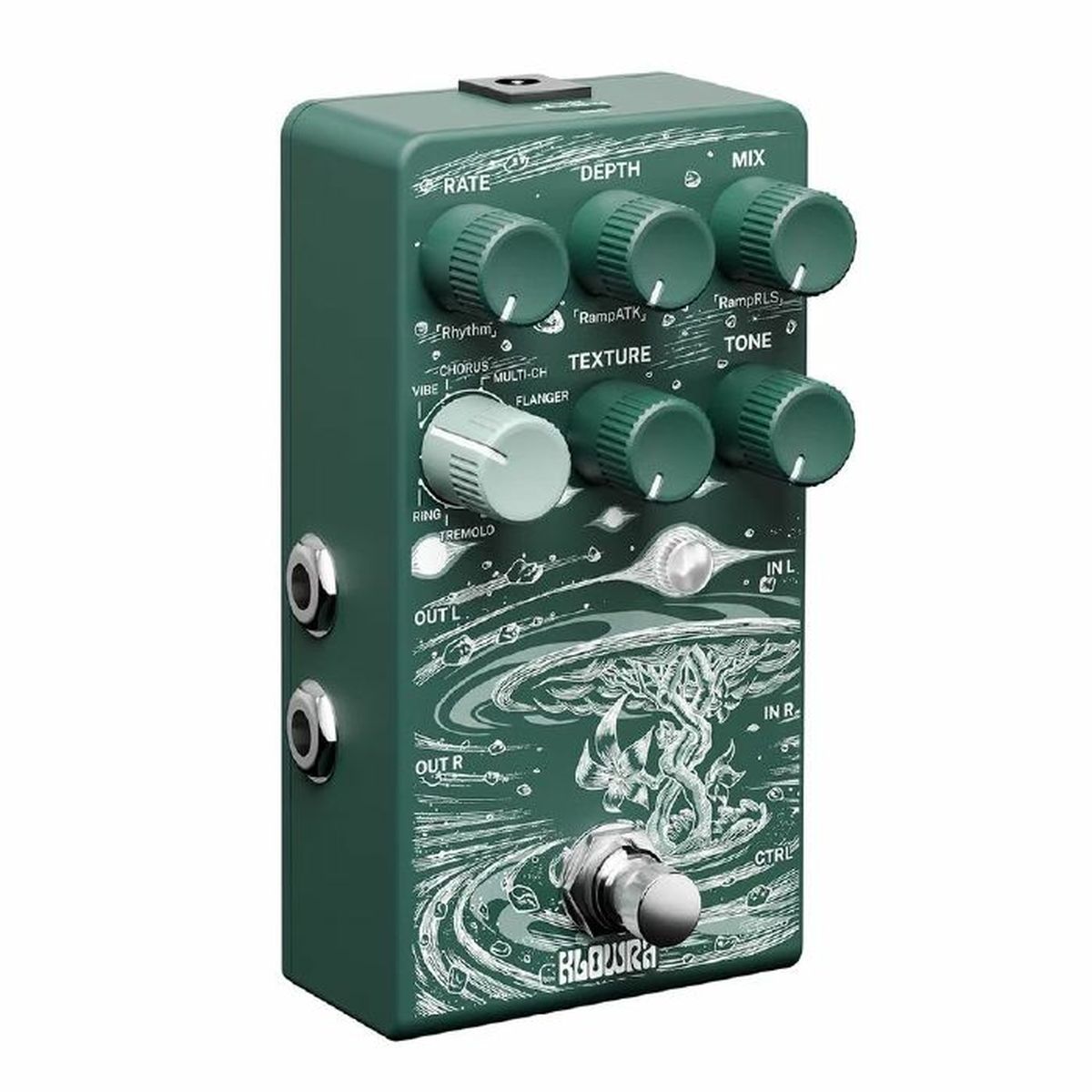 Klowra Effects Sprout Modulation Pedal | With FREE Pedal Topper