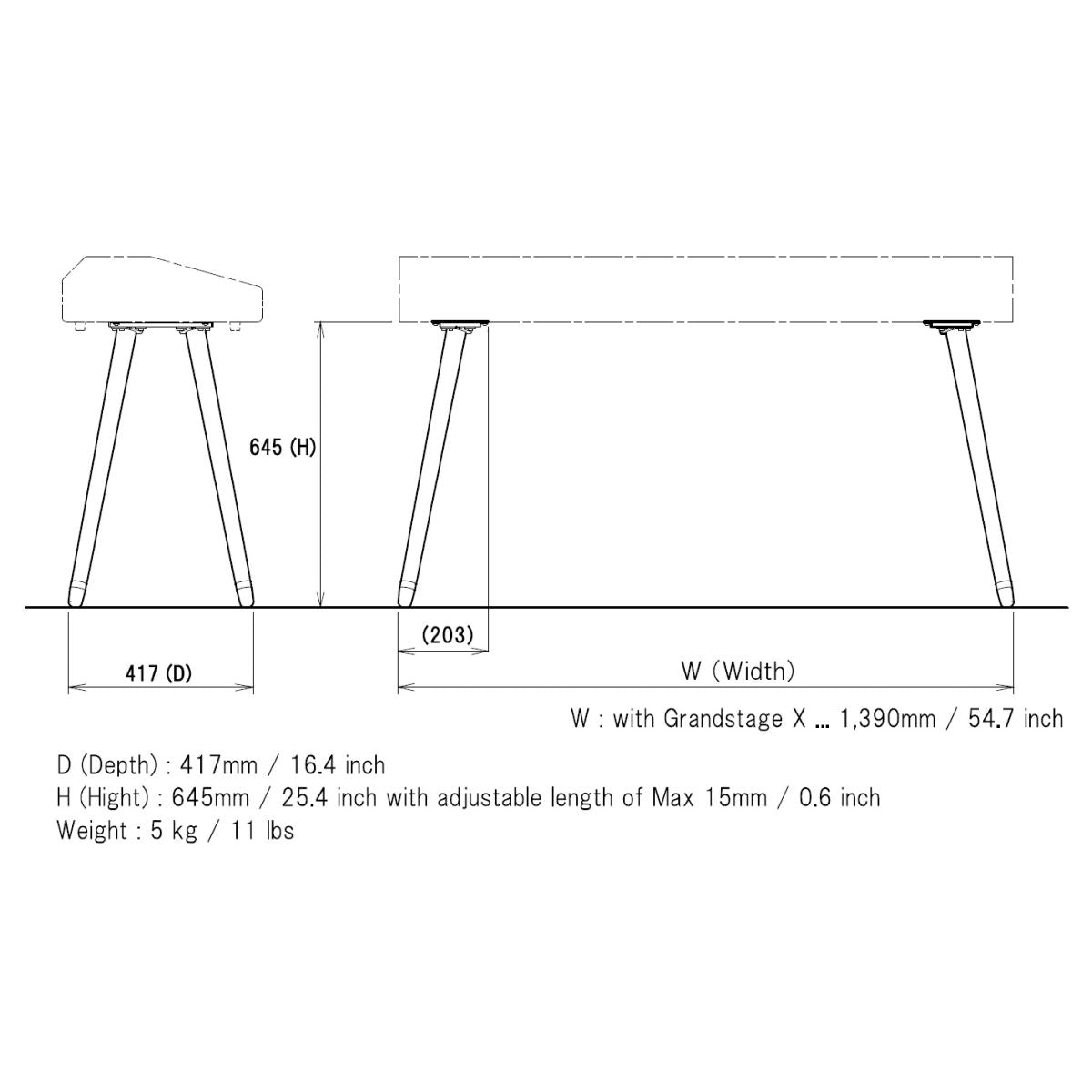 Korg ST-WGS Grandstage X Wooden Keyboard Stand