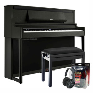 Roland LX5 Digital Piano Value Package; Charcoal Black