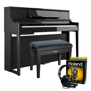 Roland LX5 Digital Piano Premium Package; Polished Ebony