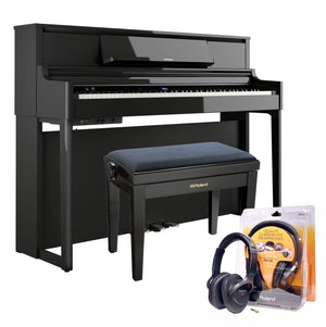 Roland LX5 Digital Piano Branded Package; Polished Ebony
