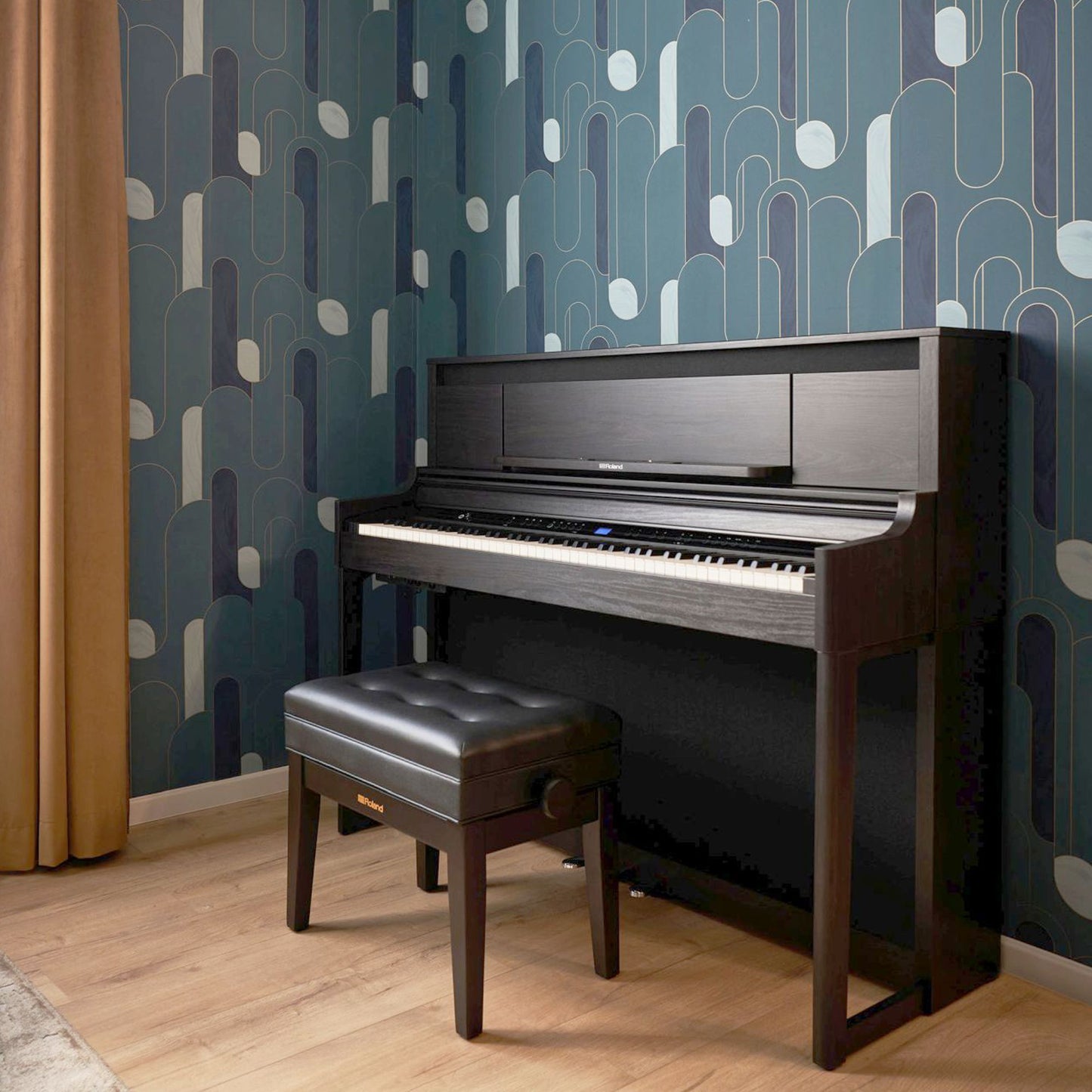 Roland LX6 Digital Piano Premium Package; Polished Ebony