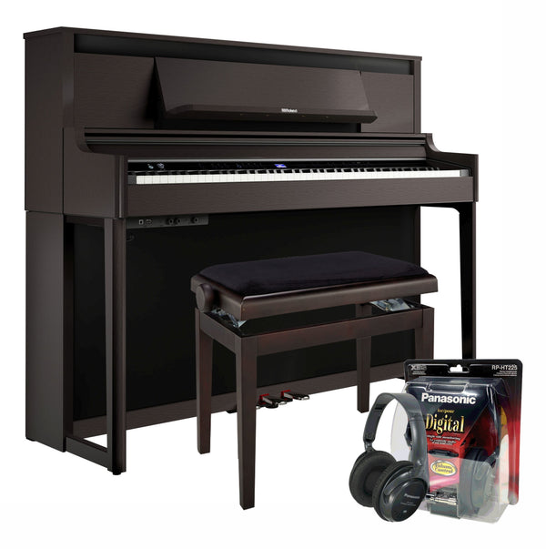 Roland LX6 Digital Piano Value Package; Dark Rosewood