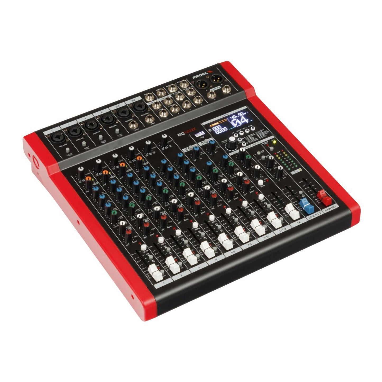 Proel MQ1222X 12-In Mixer with FX, USB, and Bluetooth