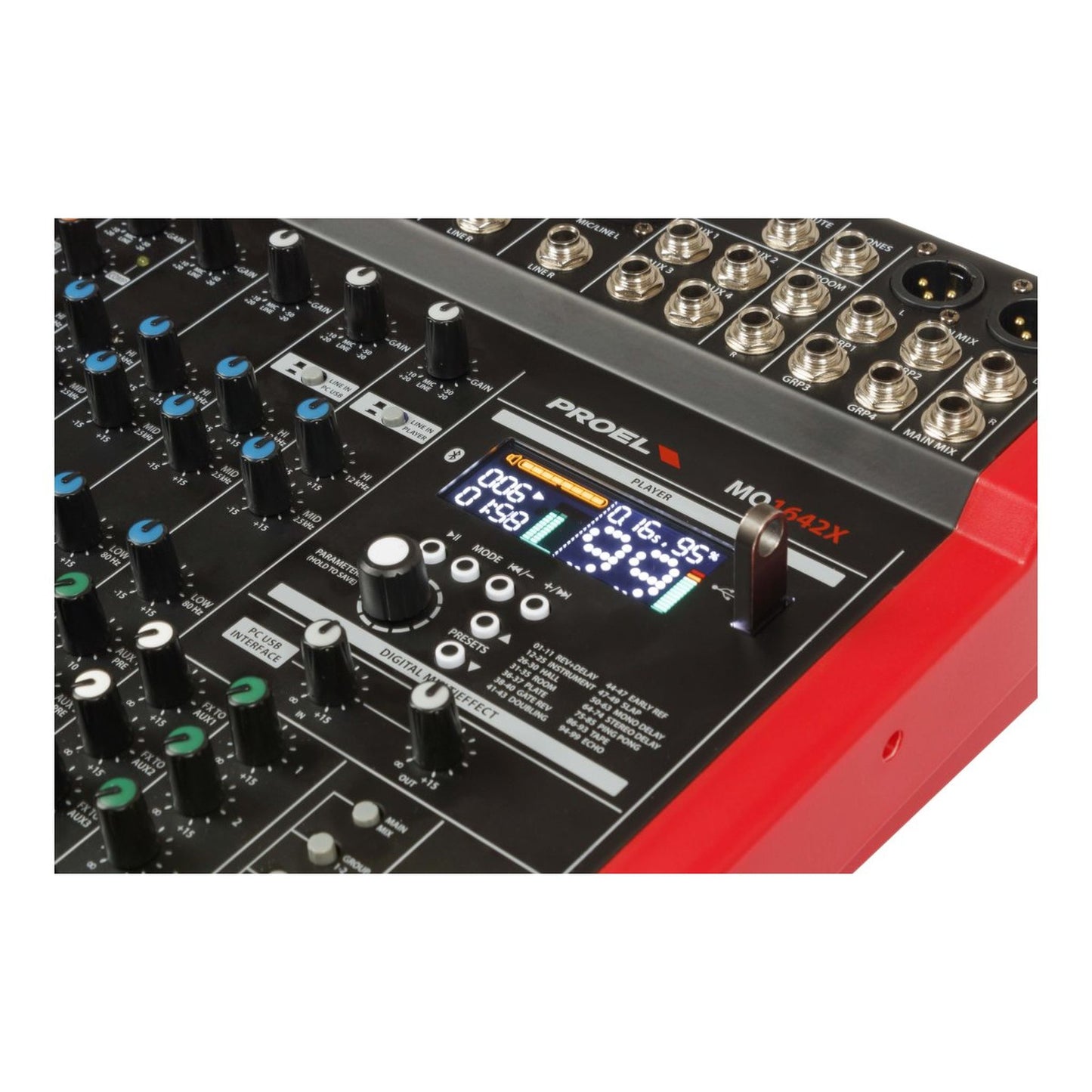 Proel MQ1642X 16-In Mixer with FX, USB, and Bluetooth