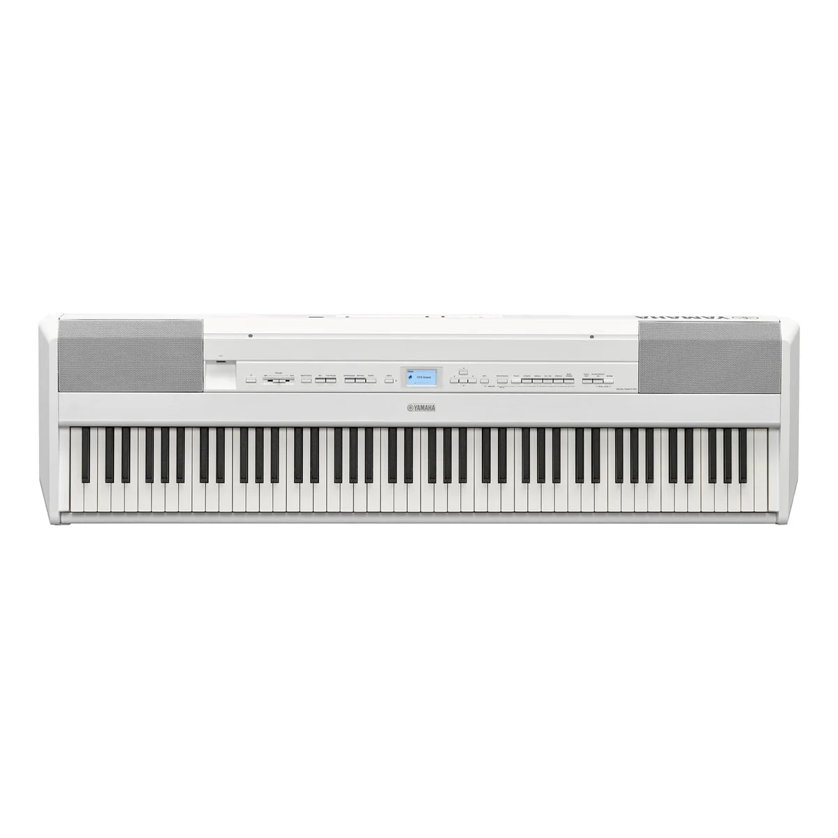 Yamaha P525 Portable Digital Piano; White Stand & Bench Bundle