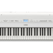 Yamaha P525 Portable Digital Piano; White Stand & Bench Bundle