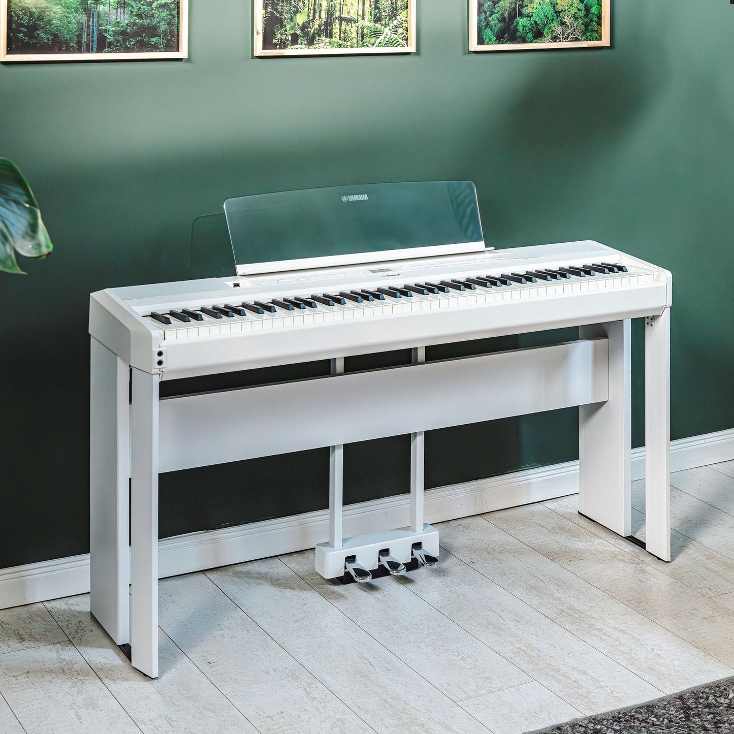 Yamaha P525 Digital Piano Elite Package; White