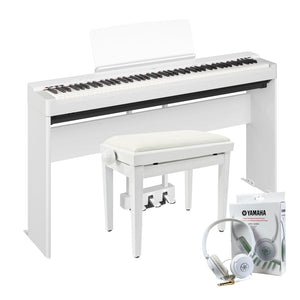 Yamaha P225 White Piano Elite Package