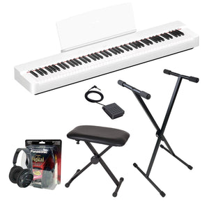 Yamaha P225 White Piano Value Package